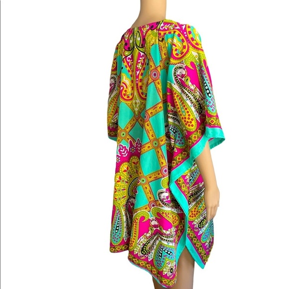 GypsieBlu Turquoise Kaftan Dress one size - Picture 8 of 8